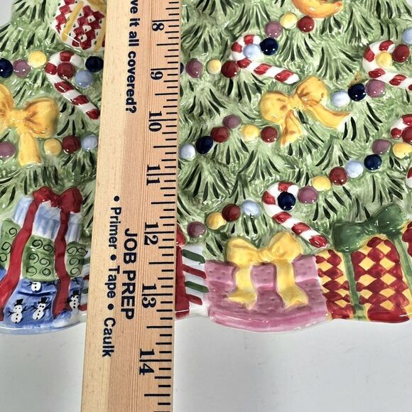 Vtg Christopher Radko Holiday Celebrations Tree Cookie Platter Christmas - Picture 5 of 5